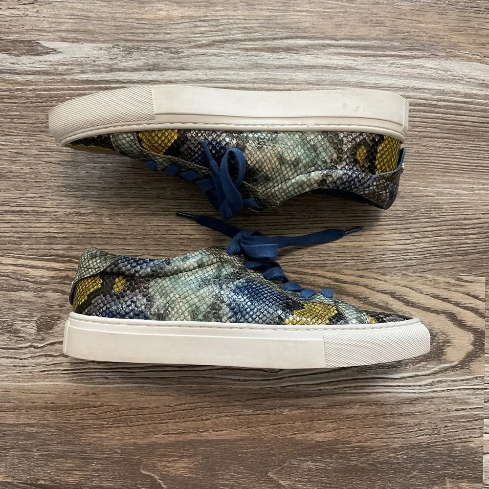 J Slides Lucki Blue Snakeskin Sneakers 7